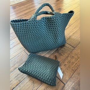 Naghedi St Barths Medium Tote in Olive NEW